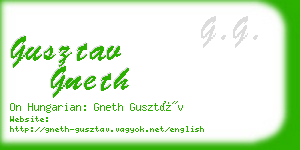 gusztav gneth business card